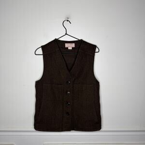 Filson Mackinaw Wool Brown Vest Mens Small